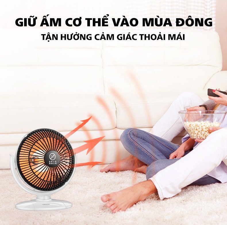 Máy sưởi mini để bàn HuaBei HBH-6A tiện lợi giữ ấm phòng ngủ