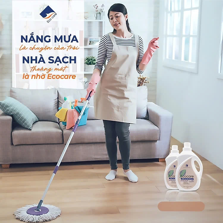Nước Lau Sàn Hữu Cơ Bồ Hòn Ecocare Chai 2000ml