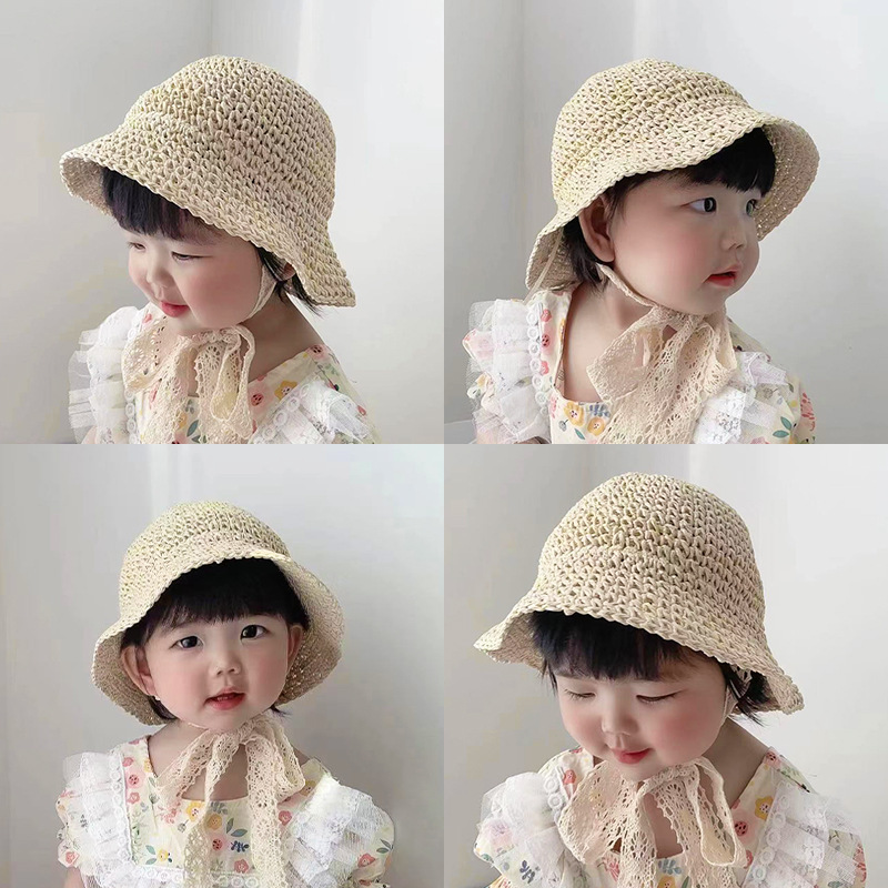 Mũ cói, nón cói hotrend mùa đi biển cho bé từ 0-3 tuổi cực xinh xắn đáng yêu