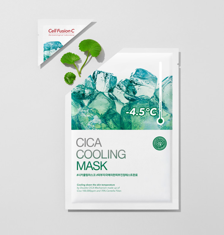 Mặt Nạ Làm Mát, Cấp Ẩm Và Làm Dịu Da Kháng Viêm Cell Fusion C Cica Cooling Mask (27g x 5 miếng)