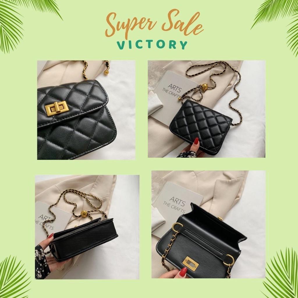 Túi Xách Nữ Mini VICTORY Đeo Chéo Đeo Vai classic trần chỉ phong cách đơn giản Dự Tiệc Đi Làm Đi Chơi SKU: 383