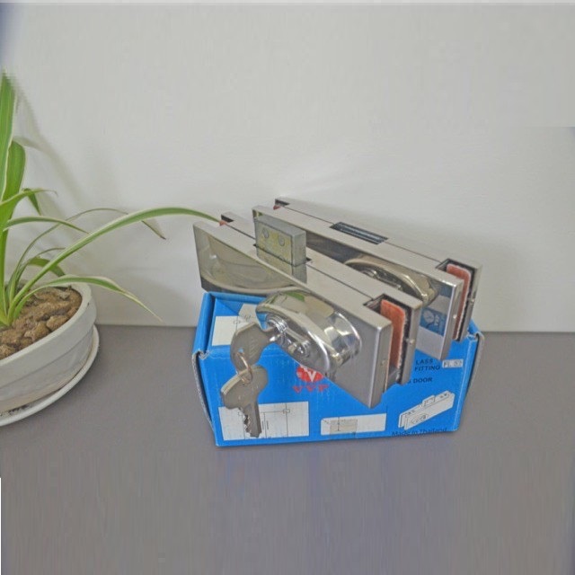 Khóa Sàn Cho Kính Cường Lực 10 - 12 ly, Khóa Cửa Kính Cường Lực, Khóa VVP Loại 2 Đầu Chìa, Chất Lượng Cao. TakyHome 3701
