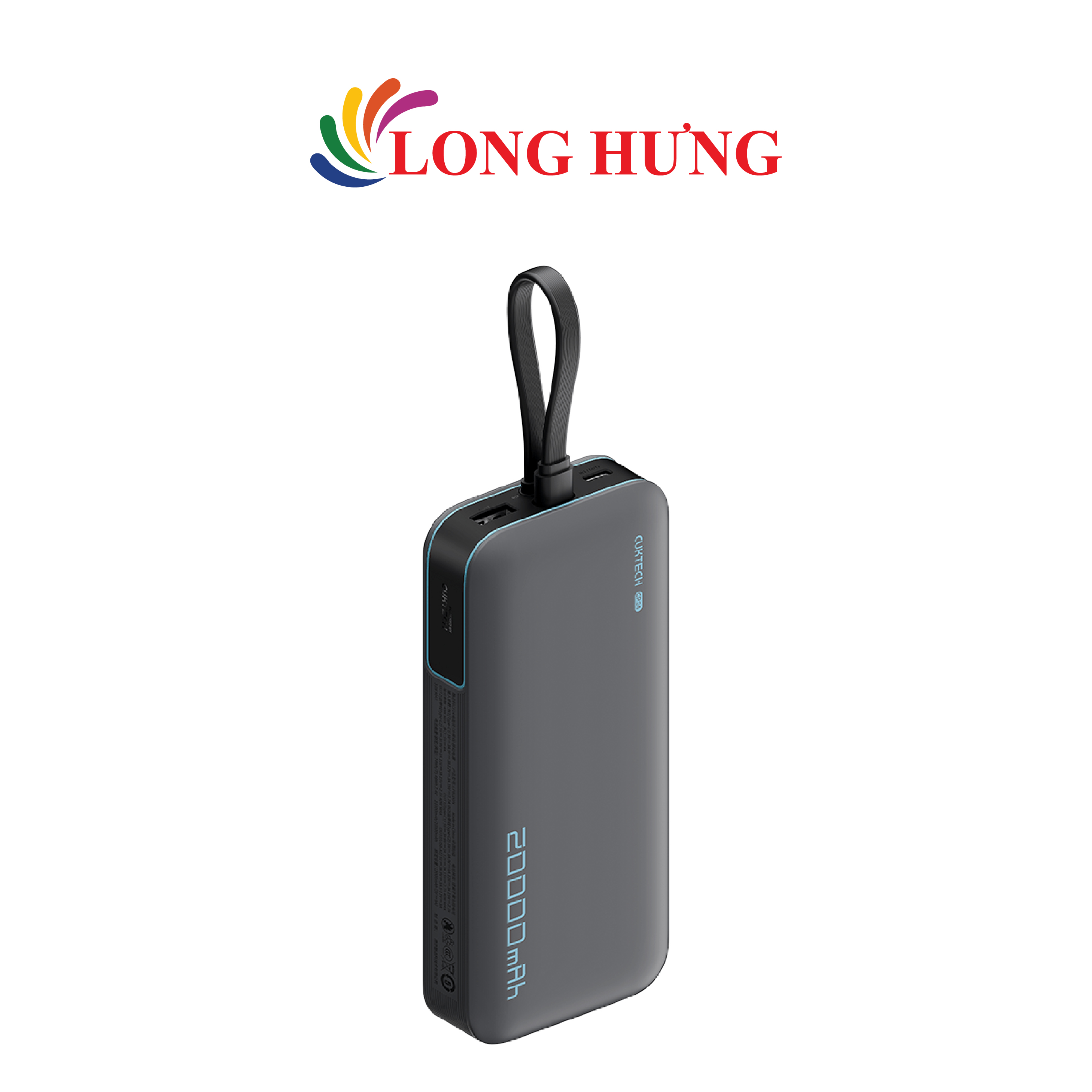 Sạc dự phòng Cuktech Power Bank 15 Ultra 1USB 2Type-C 100W 20000mAh PB200 - Hàng chính hãng