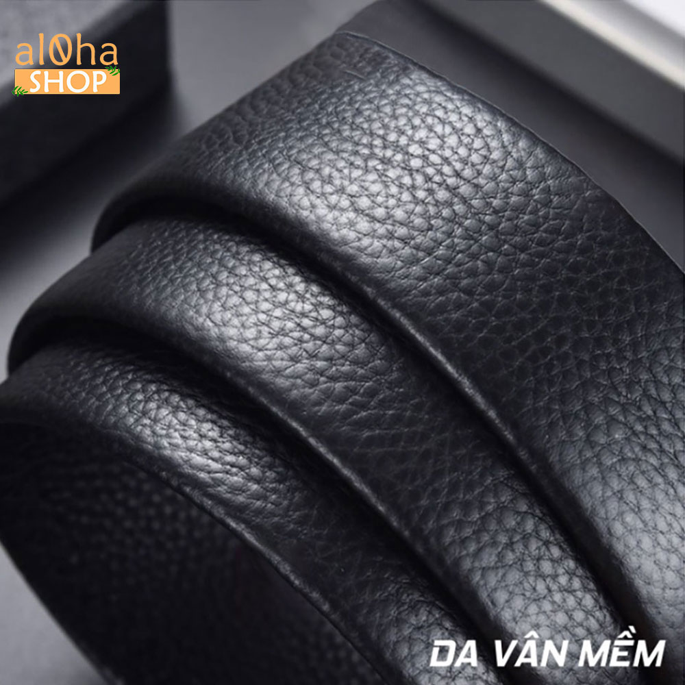 Thắt lưng da nam khoá tự động cao cấp mặt rồng kim loại phong cách thời trang - al0ha Shop