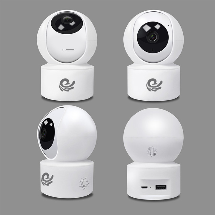 Camera Wifi Xoay 360 Độ 2.0Mpx 1920*1080P FULL HD Có Tích Hợp Đèn Hồng Ngoại Quan Sát Ban Đêm, Kèm Thẻ 32Gb - Chính Hãng