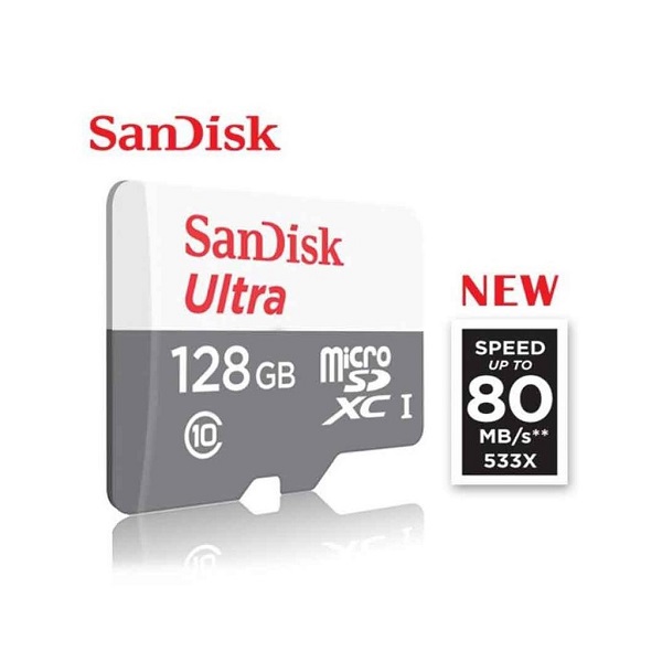 Thẻ Nhớ Sandisk Ultra Micro SDHC 128GB Class 10 - 80MB/s - Hàng Chính Hãng