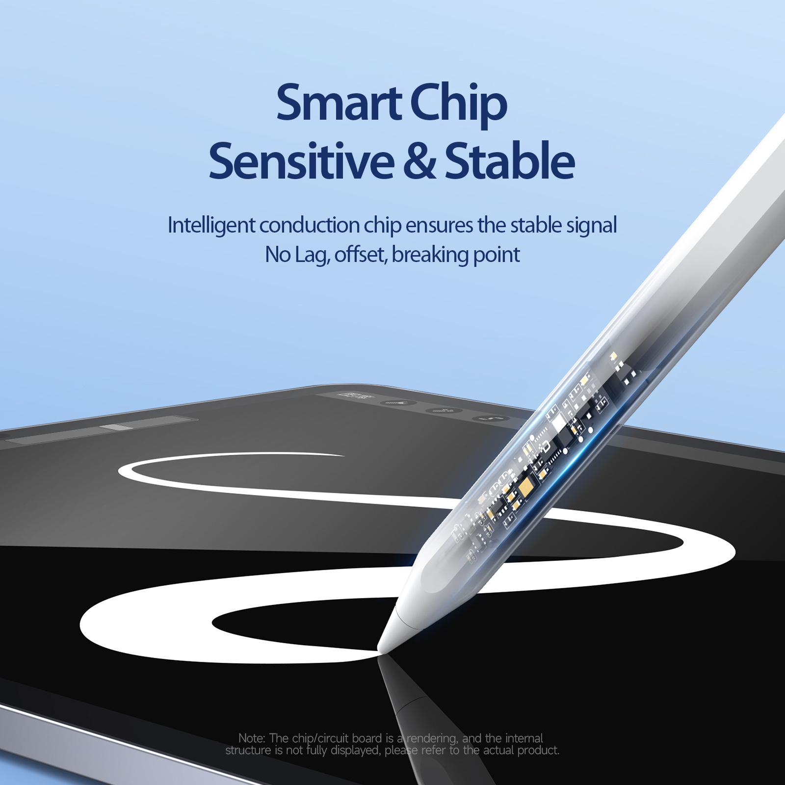 Bút cảm ứng cho ipad Dux Dicis SP-03 Stylus Pen, Sạc Không Dây_ Hàng chính hãng