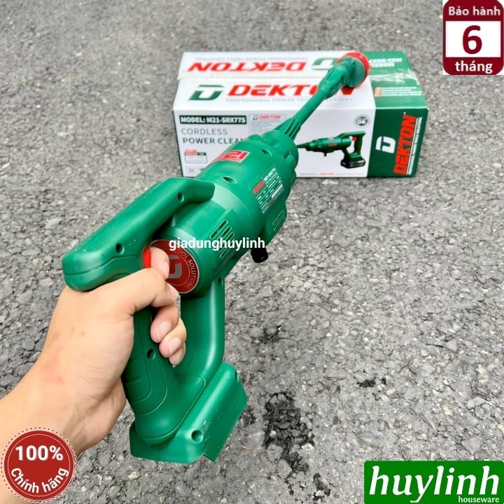 Máy Phun Xịt Rửa Xe Ô Tô Xe Máy Tăng Áp DEKTON M21 SRX775 Không Dây Pin Lithium 21V