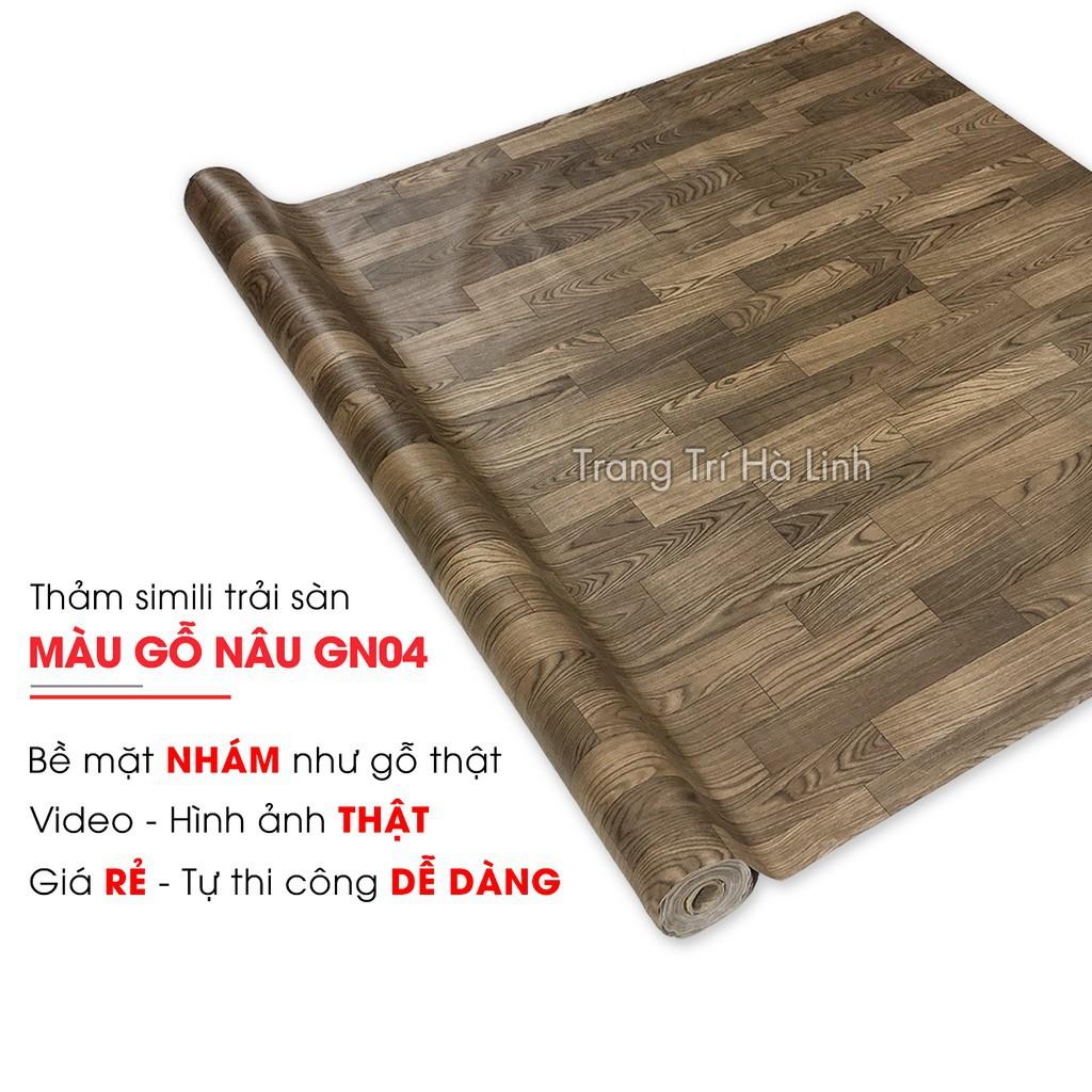 Thảm nhựa trải sàn vân gỗ , simili trải sàn hoa văn các loại dày 0.5mm chống nước đẹp giá rẻ