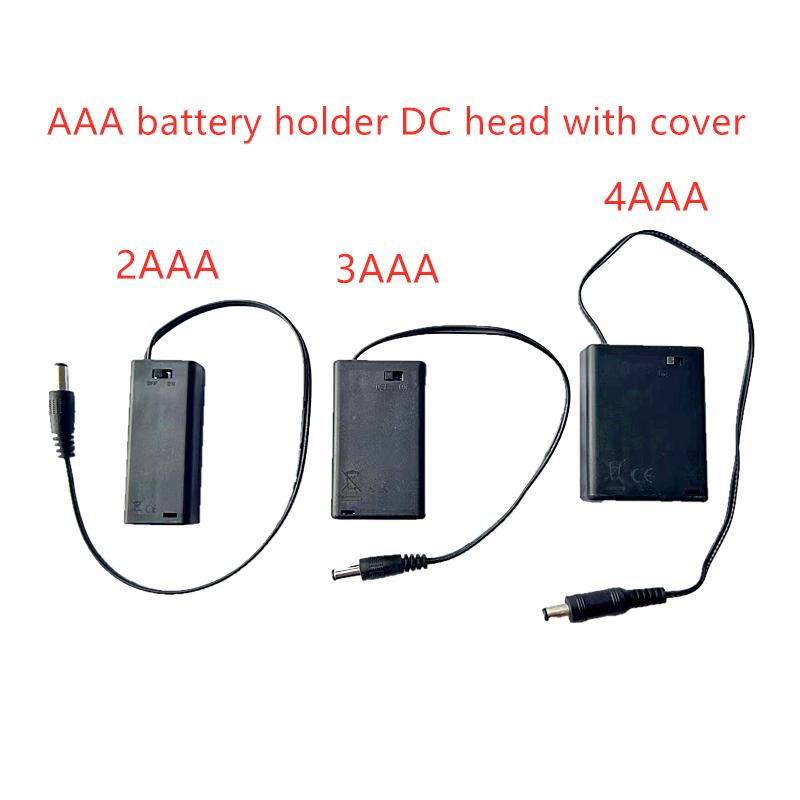 10 CHIẾC Hộp đựng pin dòng AAA có công tắc BẬT/TẮT Nắp đầu DC 2 3 4 Khe cắm giá đỡ pin DIY Màu sắc: 4AAA 10 CÁI