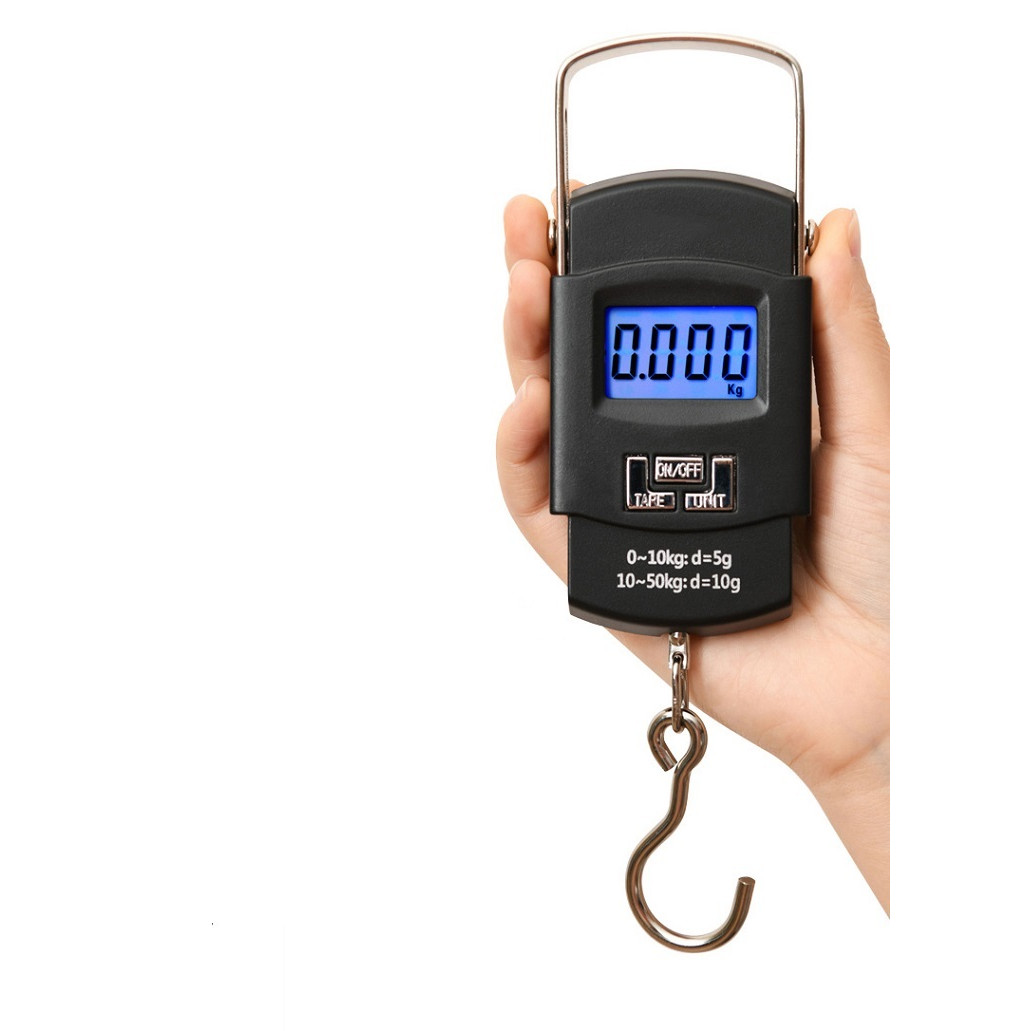 Cân móc treo cầm tay chính xác tải trọng 50kg, cân thực phẩm, màn hình điện tử cao cấp