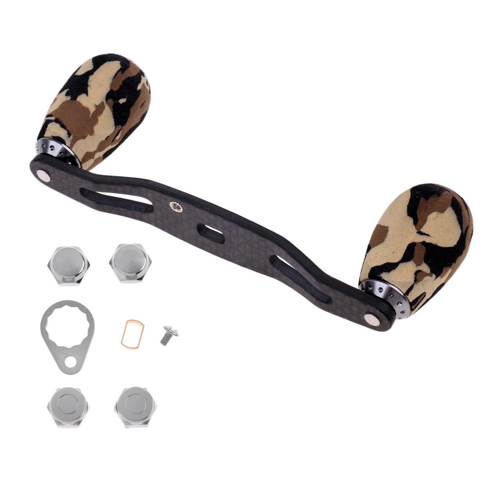 Carbon Fiber Fishing Reel Handle DIY for Baitcasting Reel Replacement Yellow
