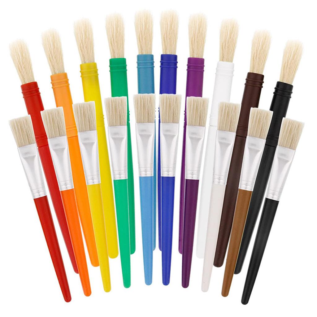 10/20Pcs Kids Artist Paint Brushes for Watercolor Oil Acrylic Painting Arts Tool