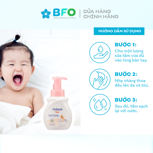 Sữa Tắm Gội Cho Bé Công Nghệ Anh Quốc Tami Natural 2 Trong 1 An Toàn Dịu Nhẹ 350ml