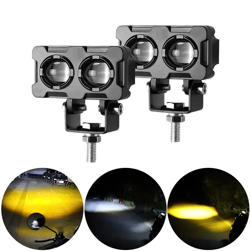 Đèn LED Bi Cầu 2 Mắt X25 Pro – Cốt Vàng Pha Trắng, Trợ Sáng Cực Khủng Cho Dân Chơi Xe
