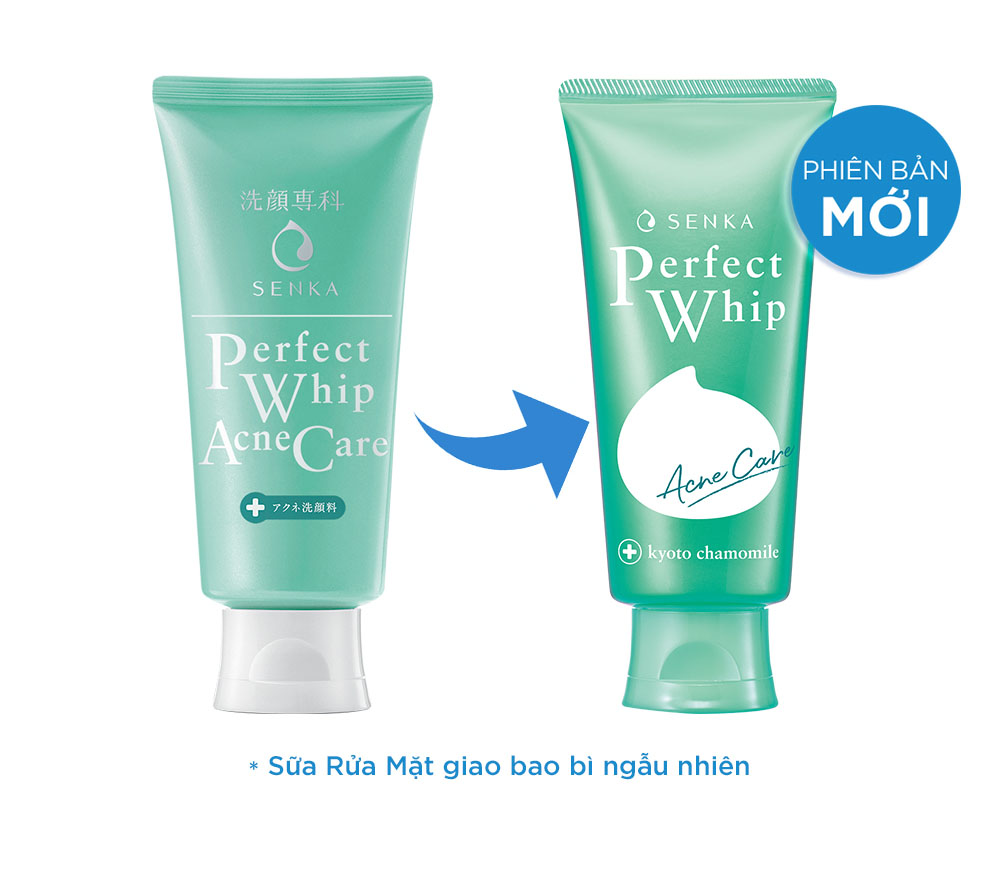 Sữa Rửa Mặt Senka Perfect Whip Acnes Care Dành Cho Da Mụn 100g