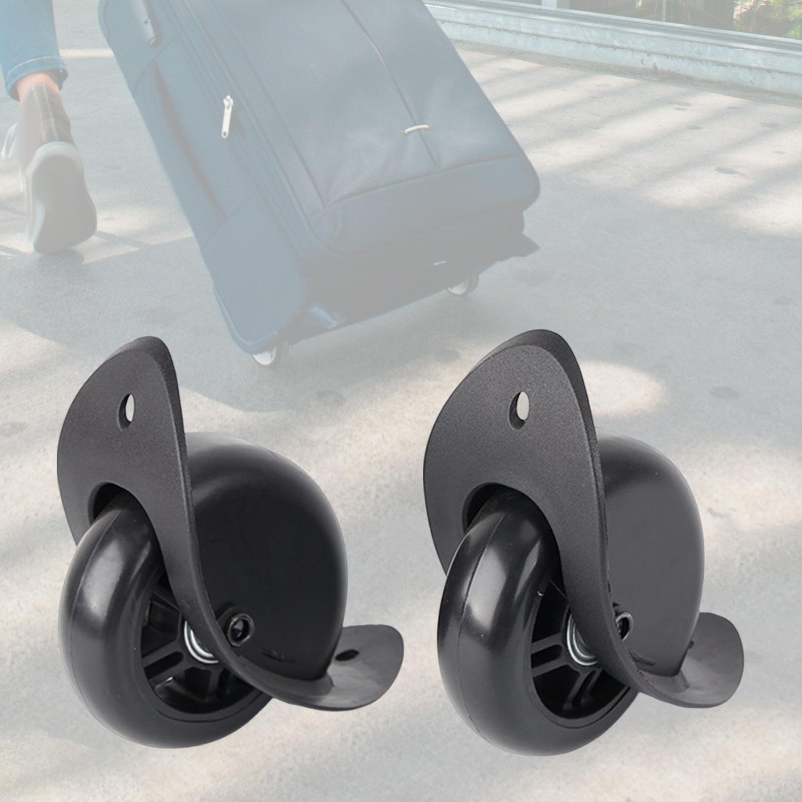 2 Pieces Luggage Replacement Wheels, Mute Smooth Suitcase Wheels Replacement for Suitcase Trolley Luggage