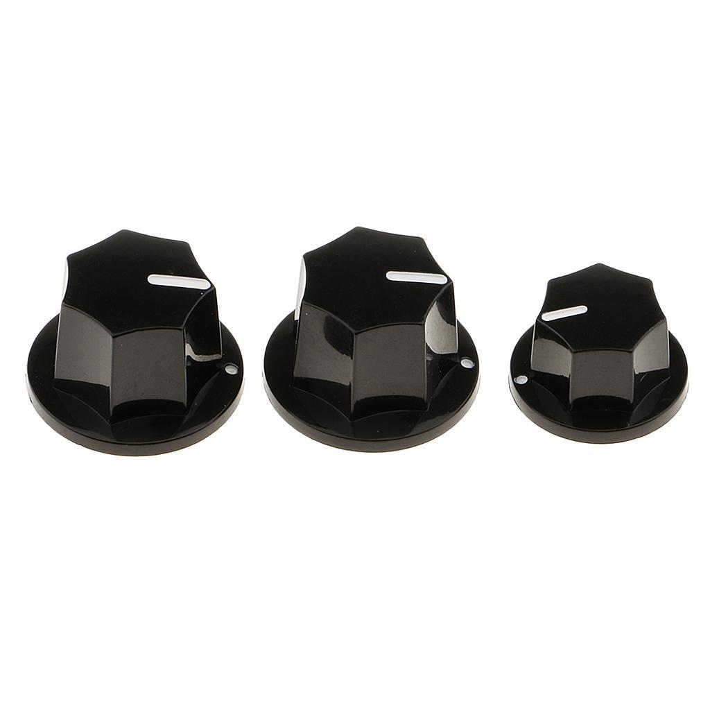 6 Pieces Plastic Volume Tone Control Knobs for JB Jazz Bass Replacement Accessory