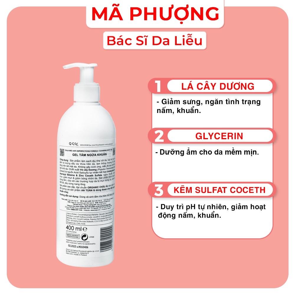 SỮA TẮM CHO DA MỤN NẤM ZIAJA 400ml