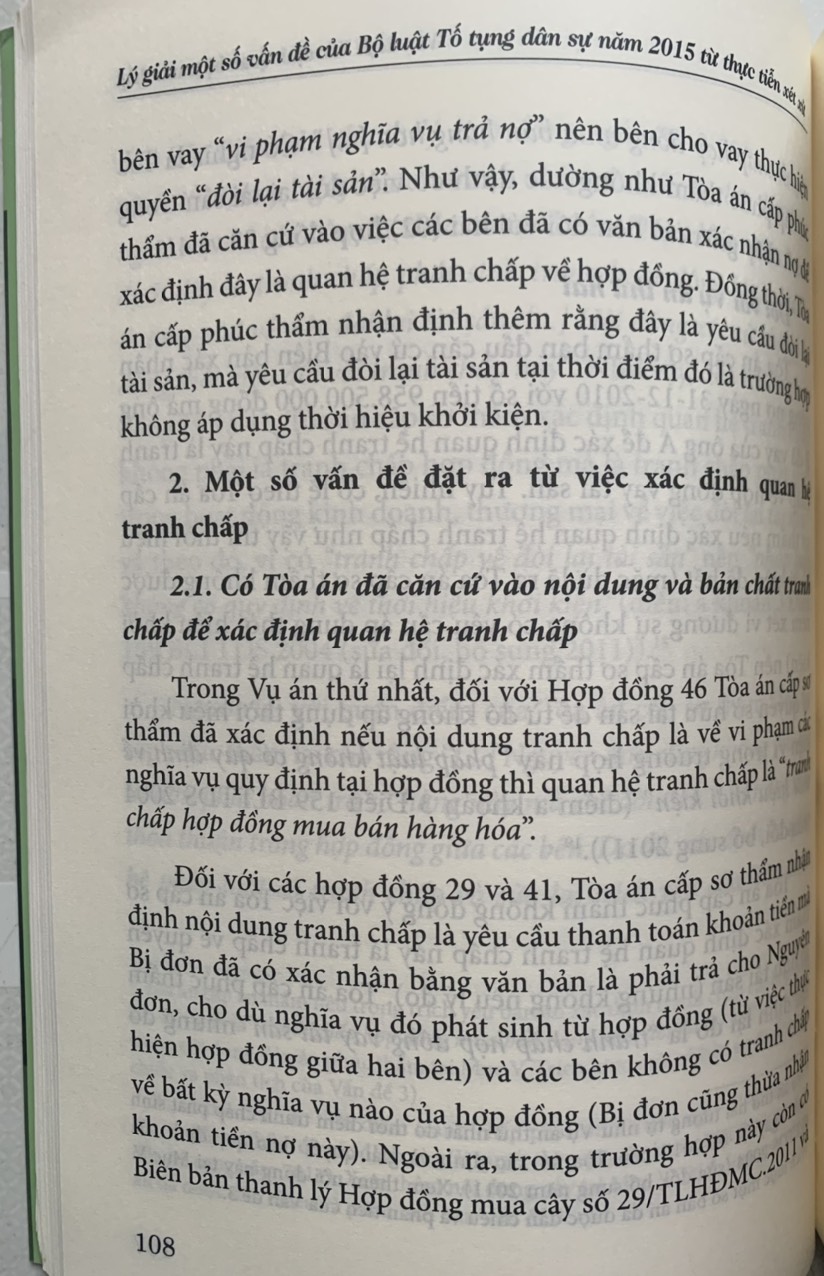 Lý giải một số vấn của Bộ luật Tố tụng dân sự năm 2015 từ thực tiễn xét xử