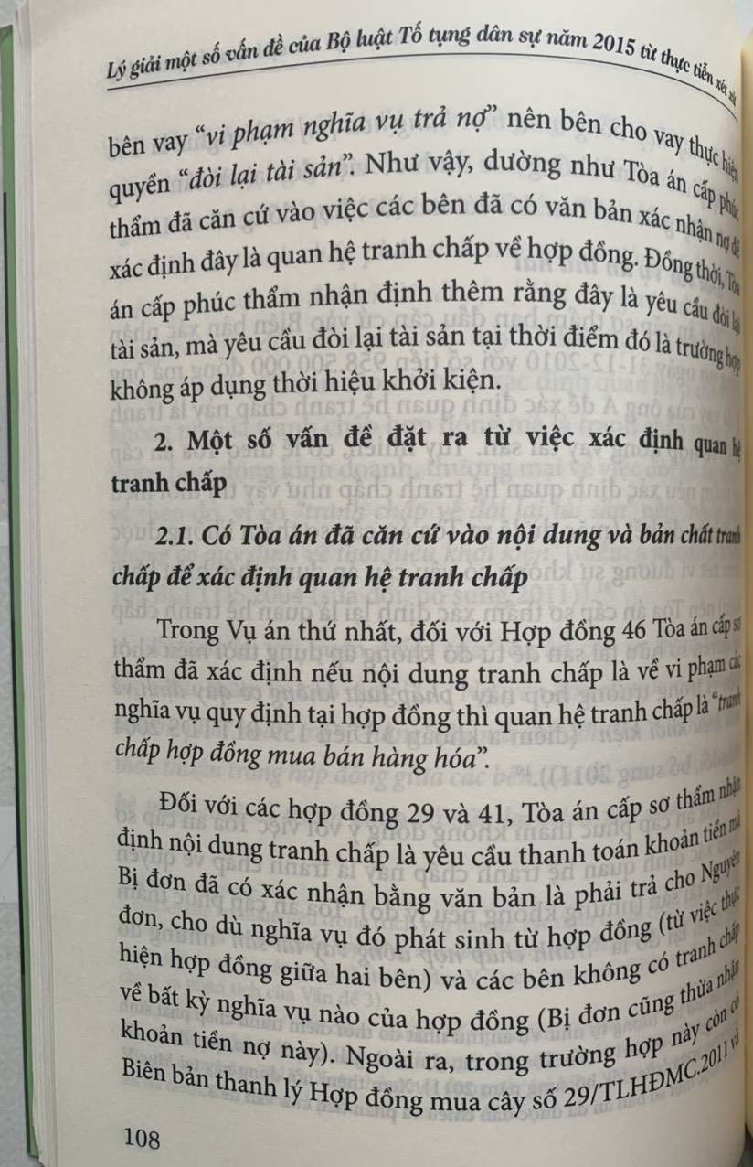 Lý giải một số vấn của Bộ luật Tố tụng dân sự năm 2015 từ thực tiễn xét xử (tái bản lần thứ nhất, có sửa đổi, bổ sung)