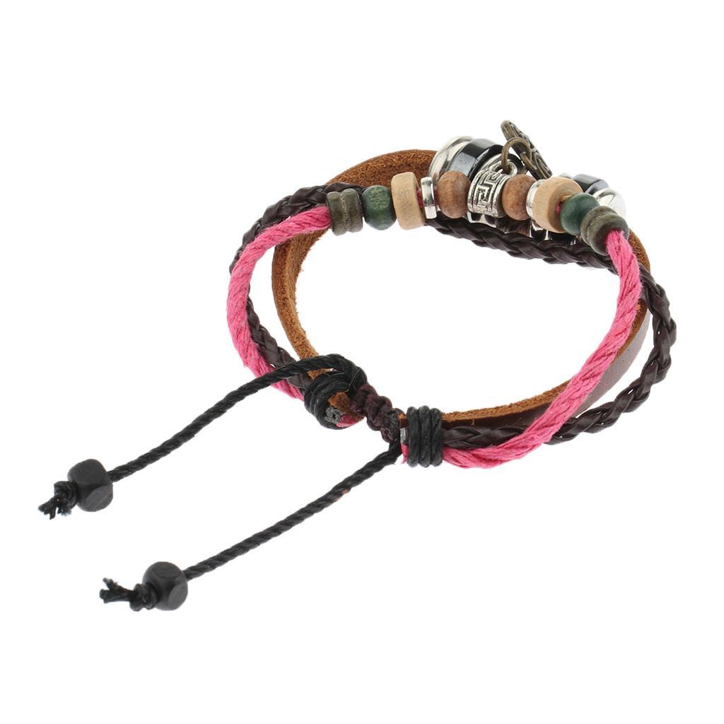 Retro Design Beaded Bracelet Bangle Wrap Cuff Bangle Bracelets