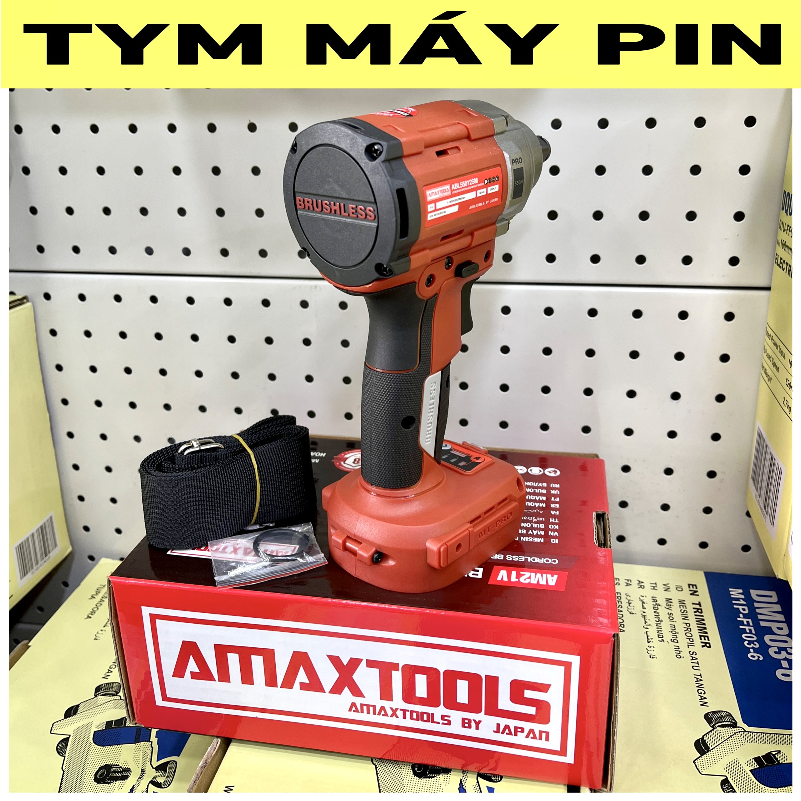 Thân Máy siết bulong pin 21V Amaxtools ABL55012SM – 550N.m –chưa pin sạc