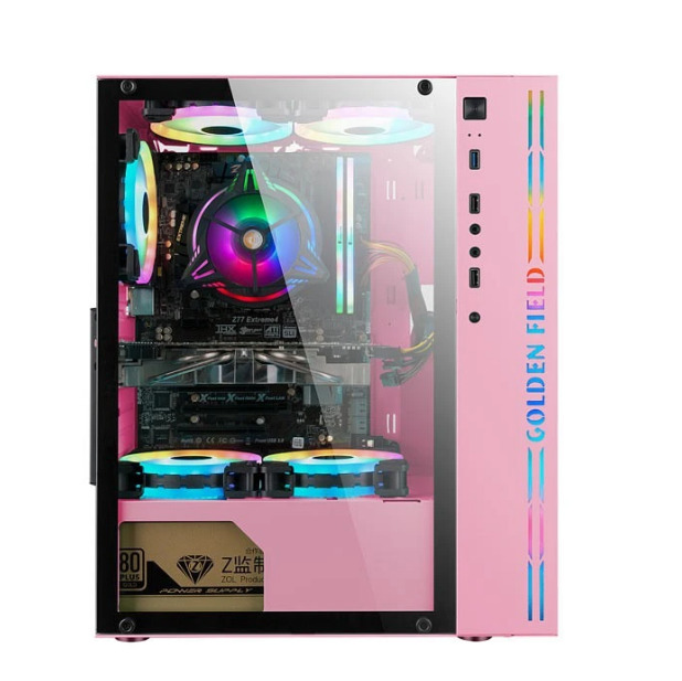 Vỏ máy tính Case Golden Field RGB1-FORESEE Pink/Blue (Hồng/Xanh) - Hàng Chính Hãng