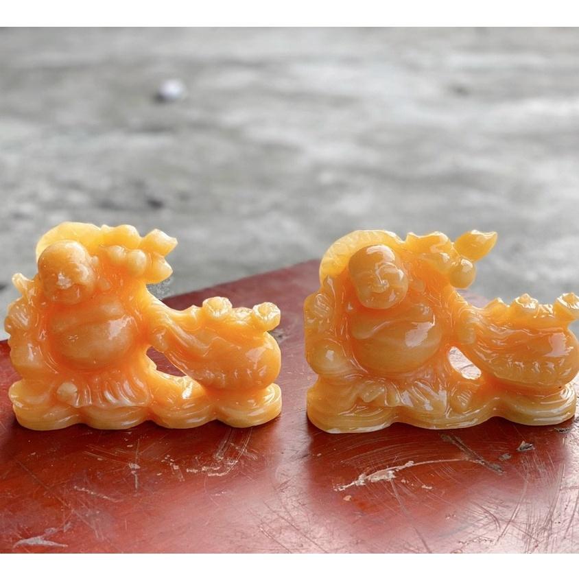 Tượng Di Lặc Đá Ngọc Hoàng Long - Cao 10cm , Ngang 15cm