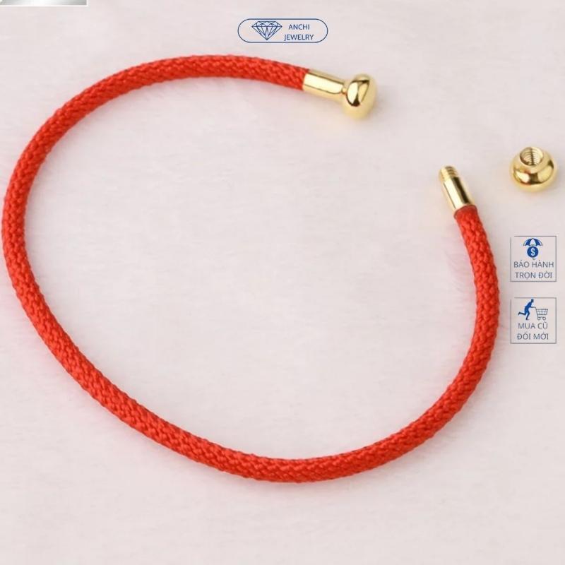 Vòng tay dây đeo charm phong thủy, dây cước đỏ xỏ vòng đeo tay may mắn, Anchi jewelry