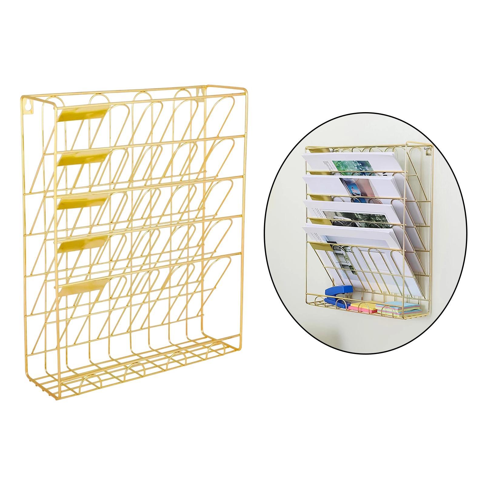 Mail organizer pen holder paper book organizer Gold