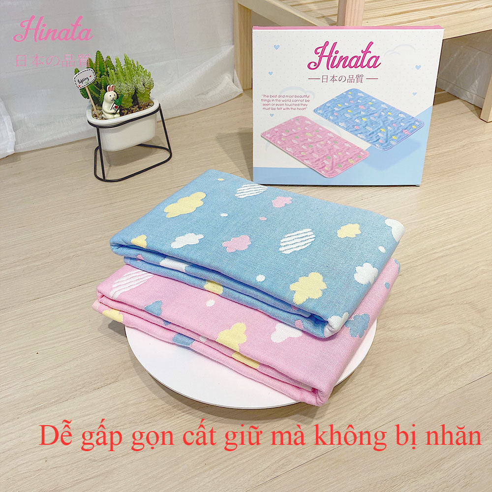 Thảm lót chống thấm cho bé Hinata Nhật Bản TCT01 - 100% Cotton - Thoáng khí - Thấm hút tốt