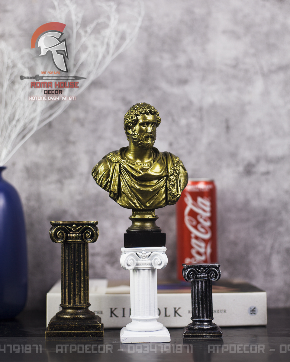 Tượng hoàng đế La mã  Antoninus Pius cao 15cm