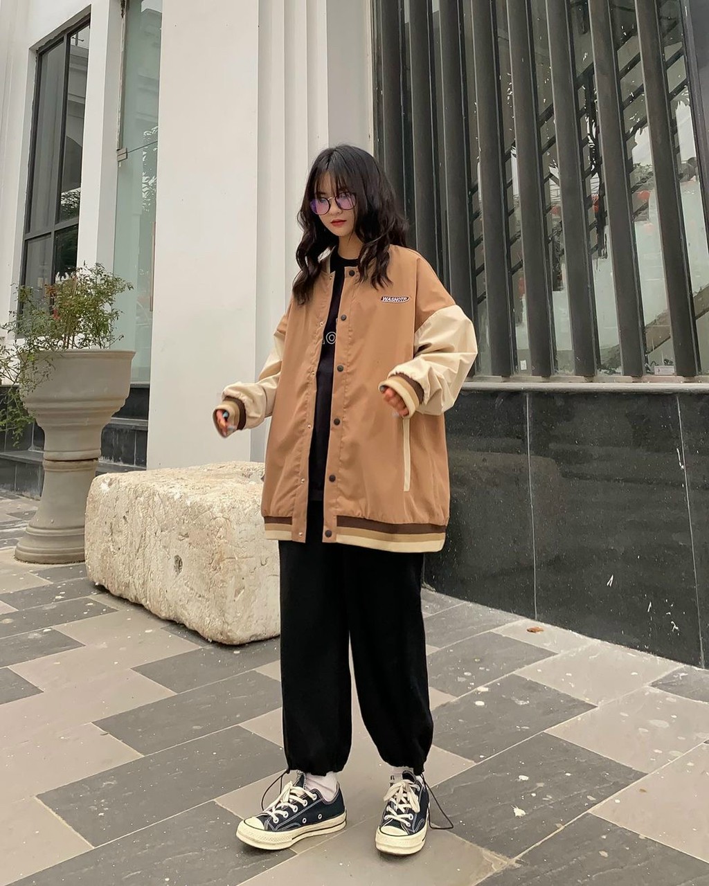 ÁO KHOÁC CARDIGAN WASNOTP ULZZANG PHỐI MÀU CHẤT KAKI HOT