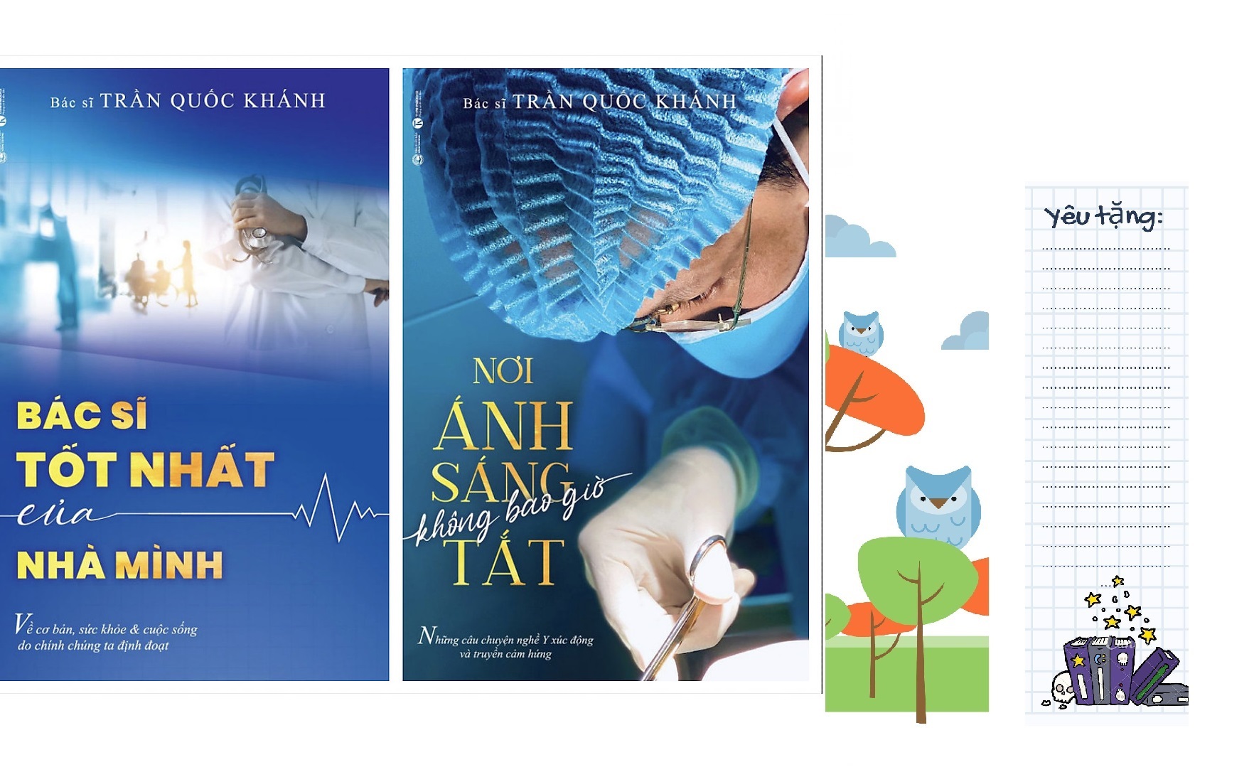 Sách - Combo Nơi ánh sáng không bao giờ tắt và Bác sĩ tốt nhất của nhà mình tặng bookmark vadata
