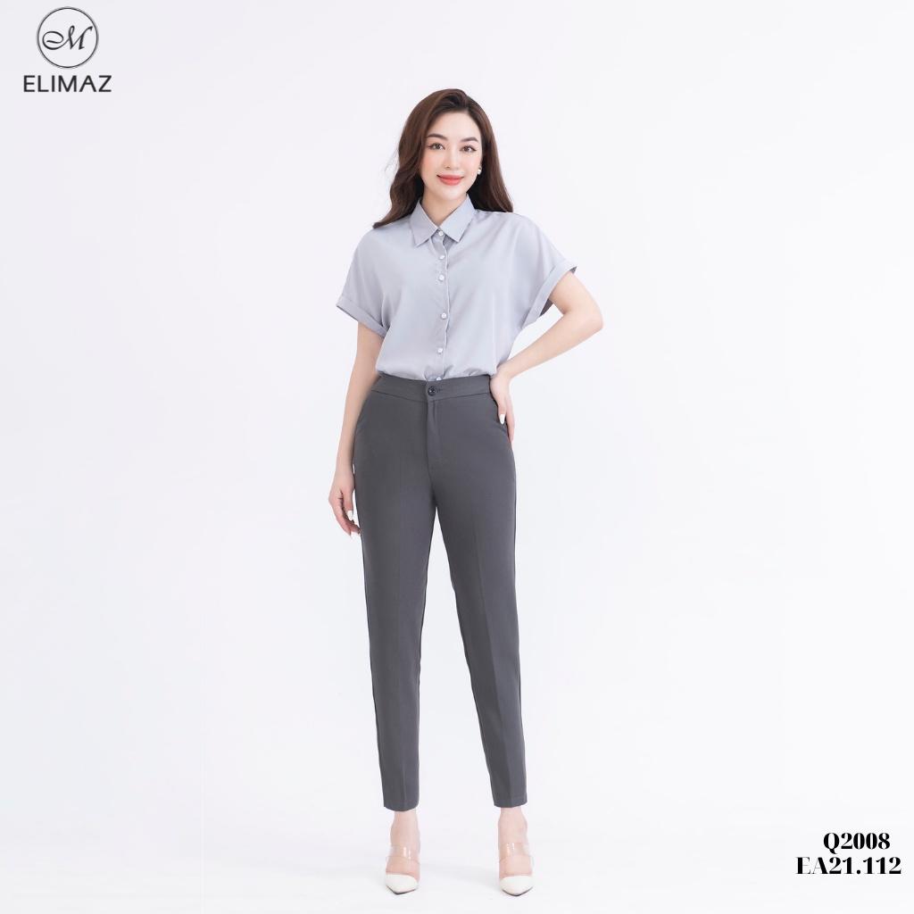 Quần tây nữ mẫu quần âu nữ dáng baggy cơ bản chất vải tuyết mưa Elimaz Q2008