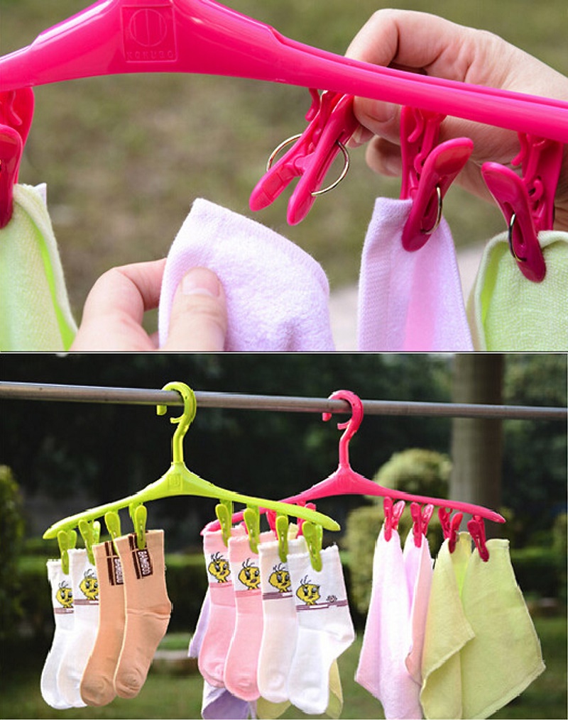 Móc phơi quần áo 8 kẹp Kokubo Ramo - Made in Japan