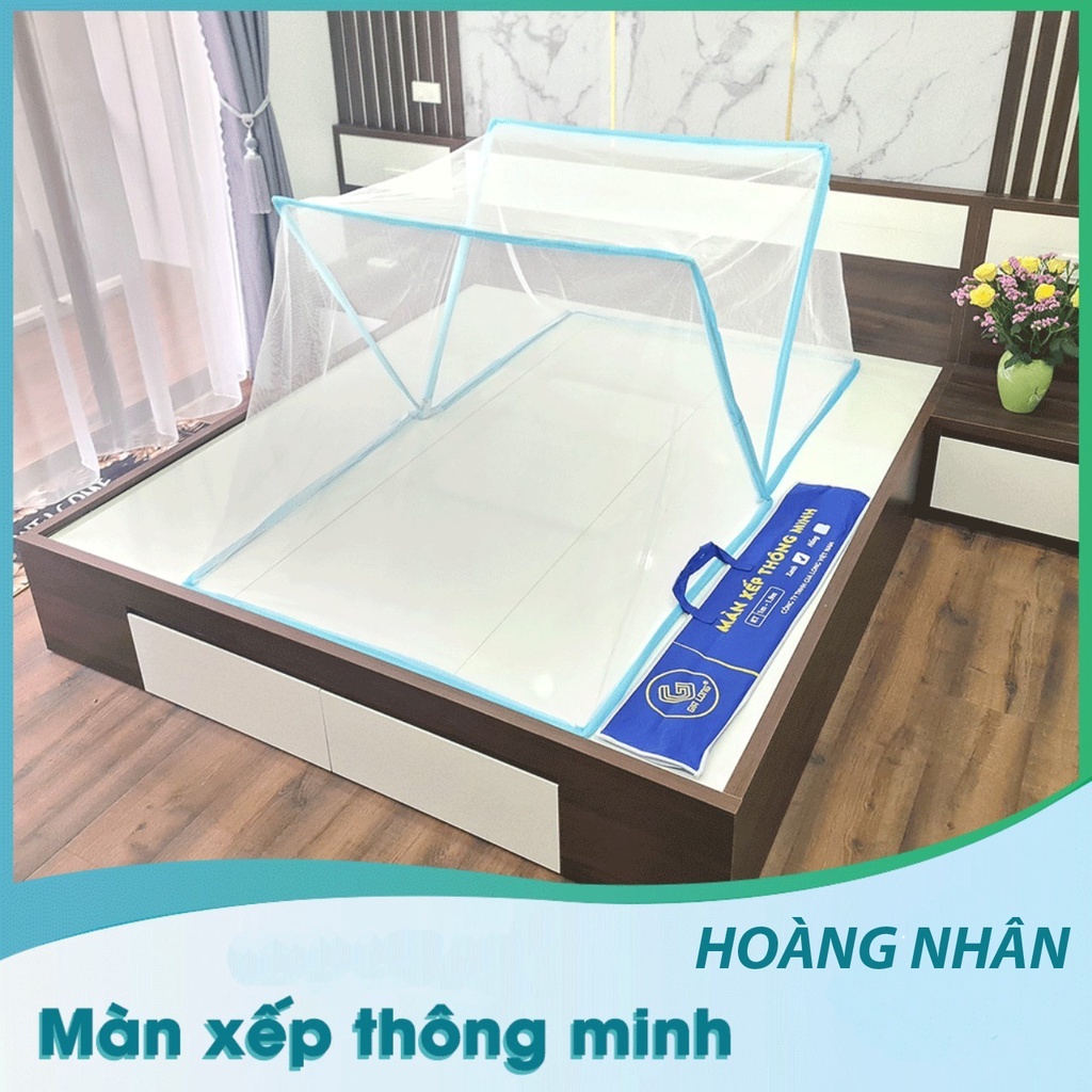 àn chụp tự bung gấp gọn tiện dụng mẫu mới nhất 2022 - Mùng chụp tự bung người lớn kiểu xếp Hoàng Nhân