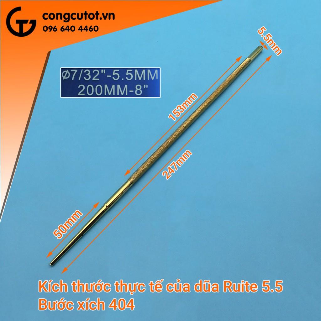 Dũa xích máy cưa Φ5.5 x 200mm phủ Titan vàng cho bước xích 404