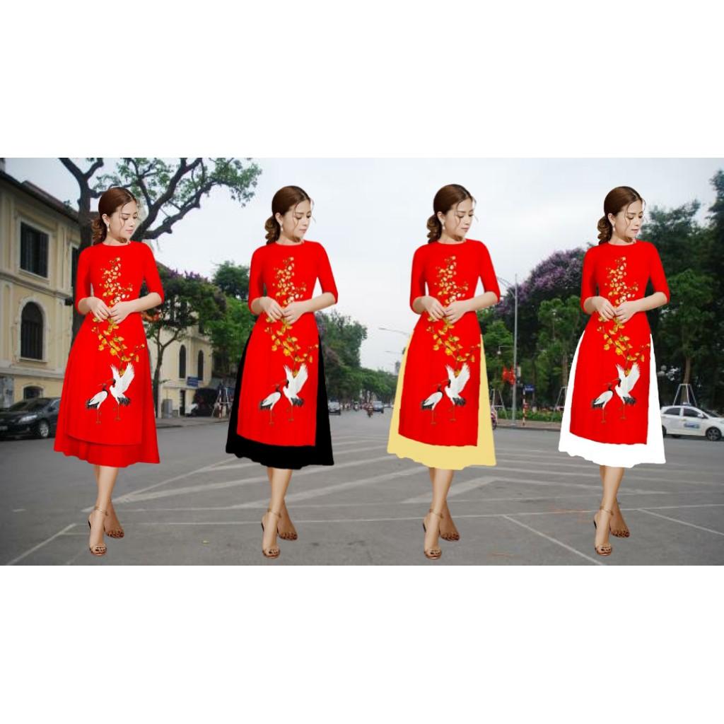 GIÁ XƯỞNG - Áo dài cách tân lụa in 3D