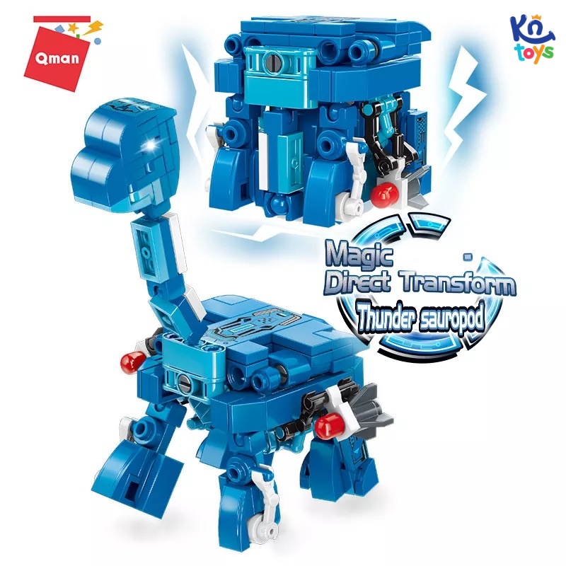 Đồ chơi lắp ráp, xếp hình Qman – Robot động vật biến hình 3 in 1 Magic Cube (nhiều mẫu khác nhau)