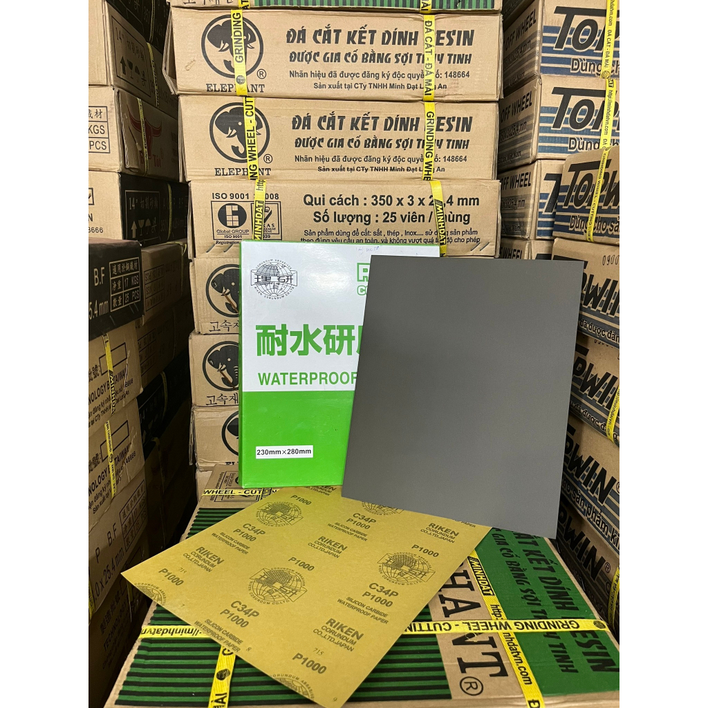 Giấy Nhám Nước Da Bò Cát Riken Nhật C34P Giúp Loại Bỏ Lớp Sơn Cũ, Đánh Bóng Bề Mặt Cực Tốt | TOPWIN Official Store