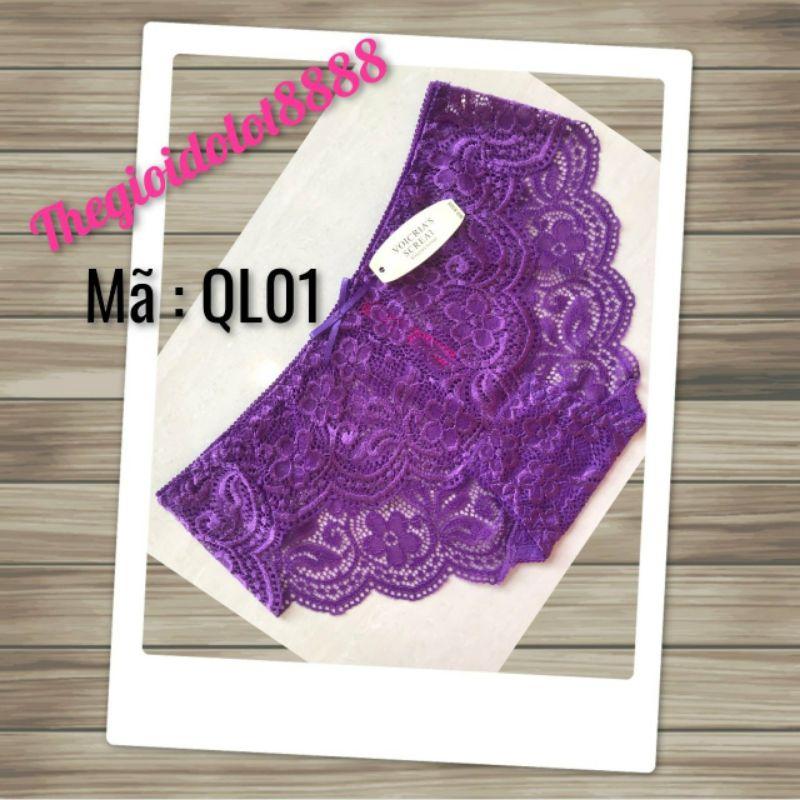 Quần lót ren chất liệu cotton co giãn tốt mã đặt hàng QL01