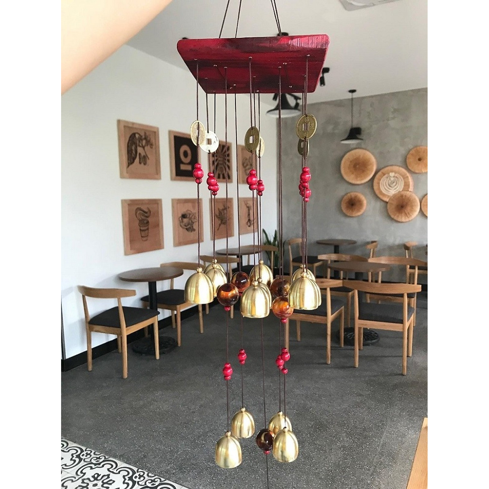 Chuông gió đế vuông 13 chuông