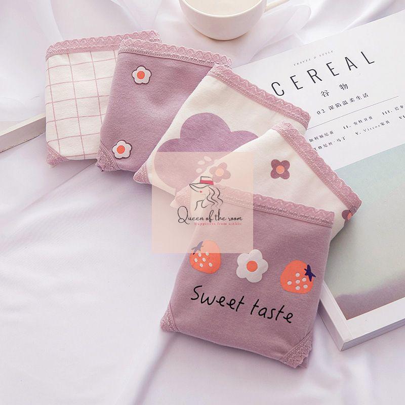 Combo 5 chiếc quần lót cotton dễ thương size M