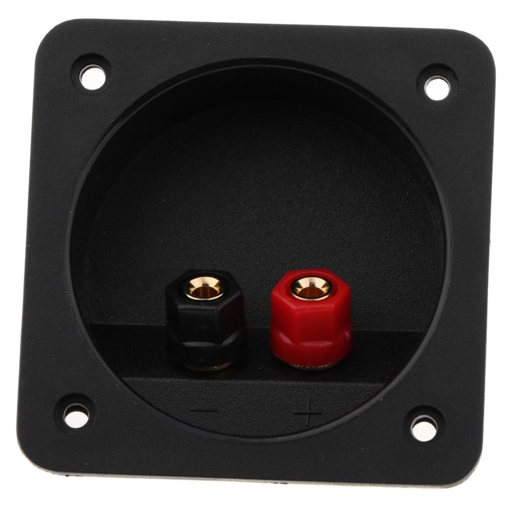 Speaker 2-Way Terminal Binding Post Spring Cup Connectors 80-Red & Black