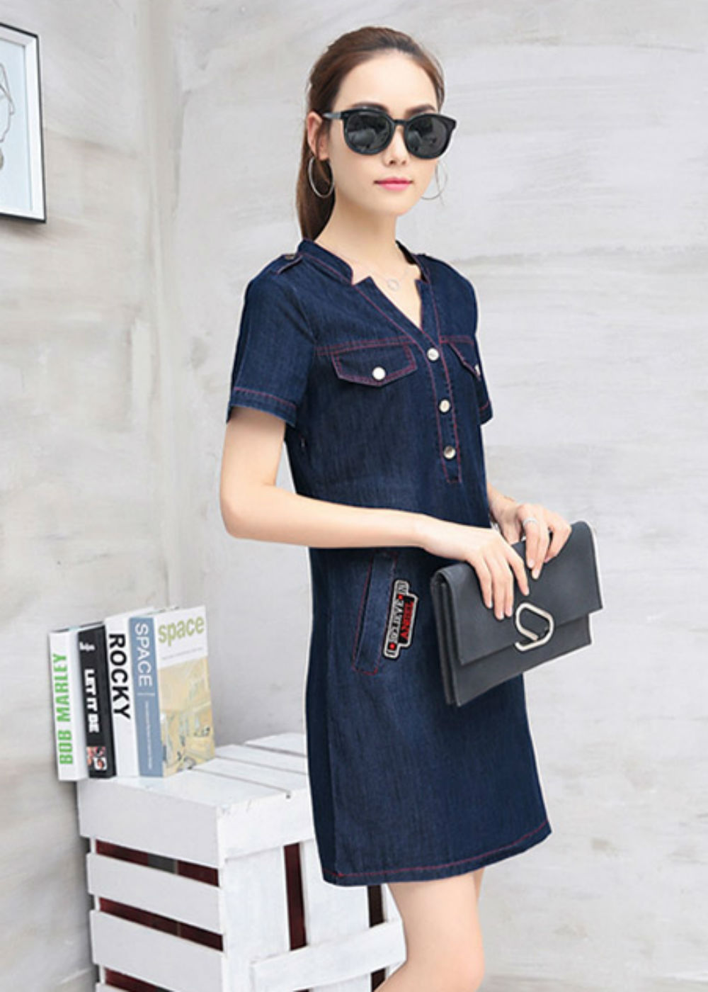 Đầm Nữ D753 - Xanh Đậm