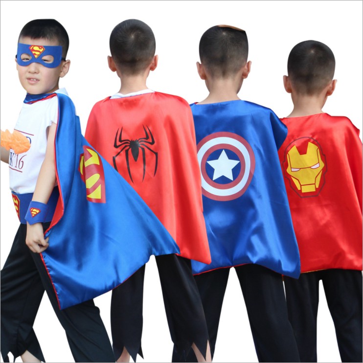 Set Áo choàng + mặt nạ siêu anh hùng hóa trang Halloween