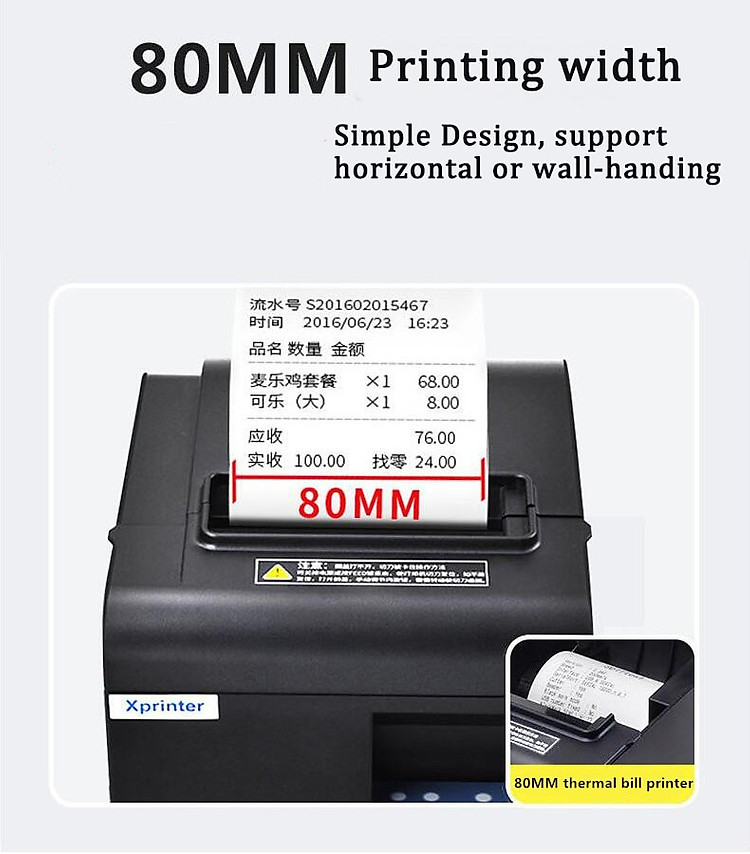 Máy In Hóa Đơn Bằng Nhiệt Xprinter XP-N160II - Hàng Chính Hãng