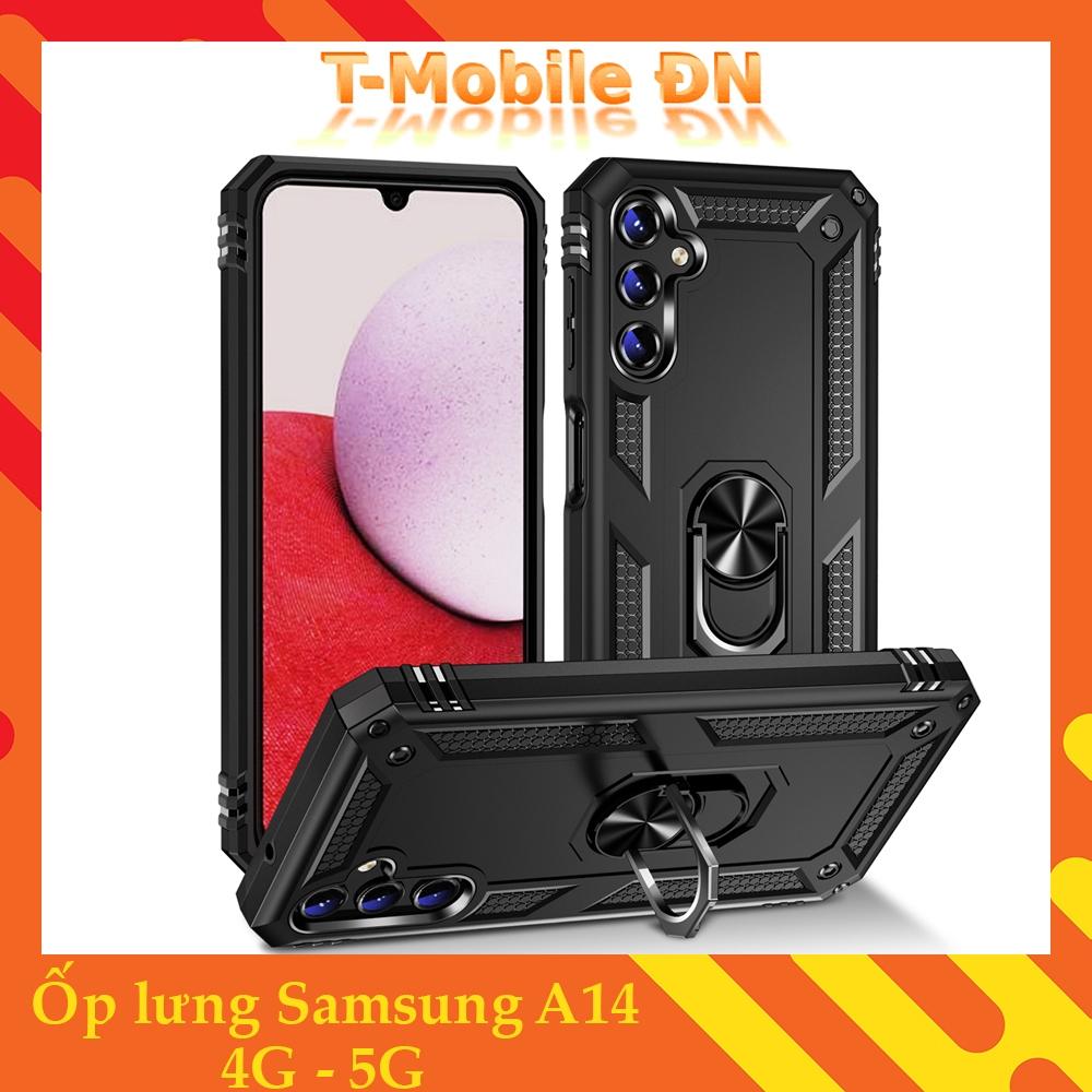 Ốp lưng cho Samsung A14 4G 5G chống sốc 2 lớp kèm nhẫn iring làm giá đỡ cho Samsung A14 5G 4G